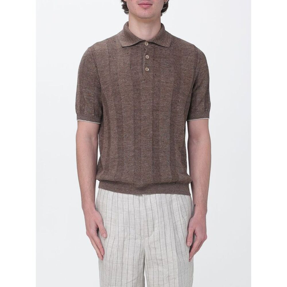 Brunello Cucinelli Polo Shirt Men Brown